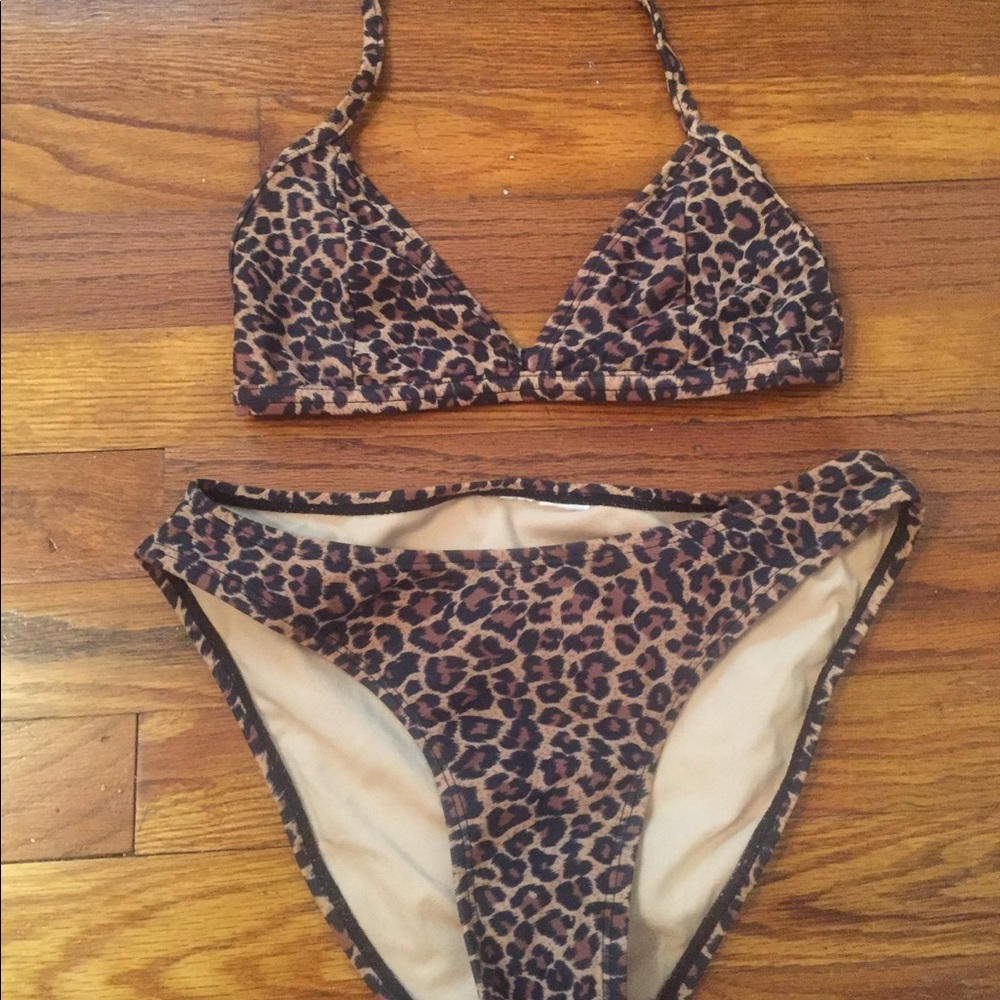 Sexy cheetah leopard print 2 piece bikini xs/s